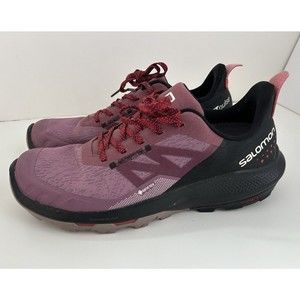 Salomon OUTpulse GTX Hiking Sneakers Purple Waterproof Shoes Woman Size US 9.5